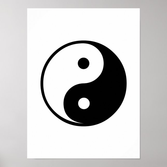 Yin Yang Black and White Illustration Template Poster (Framsidan)