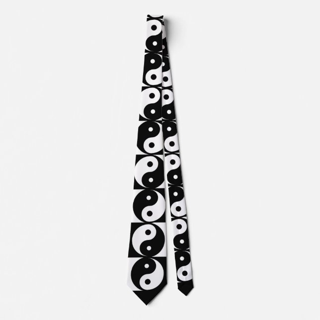 Yin Yang Black and White Novelty Neck Tie Slips (Framsida)