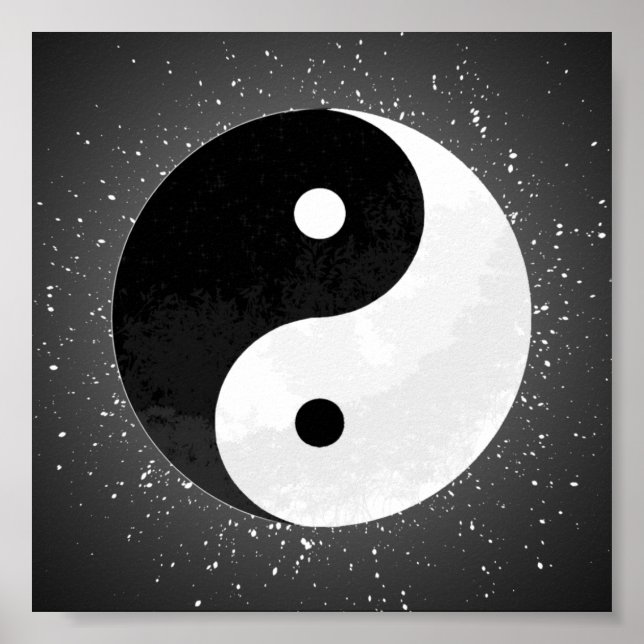 Yin Yang Black and white Poster (Framsidan)