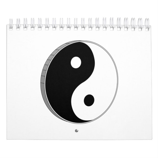 Yin Yang Black and White Symbol Kalender (Omslag)