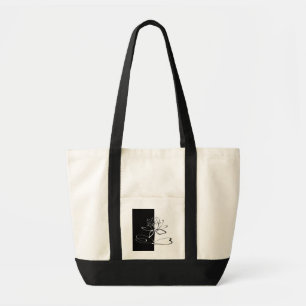 Yin Yang Black White Lotus Blommar Tygkasse