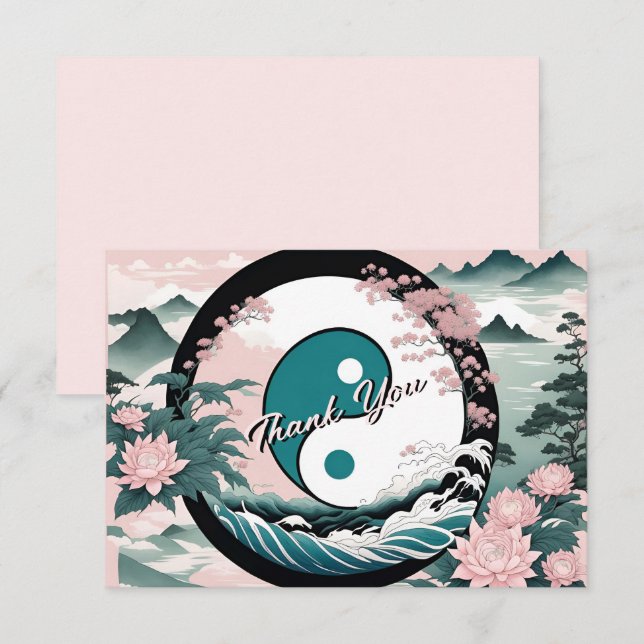 Yin Yang, Blommigt Mountain Tack (Fram/baksida)