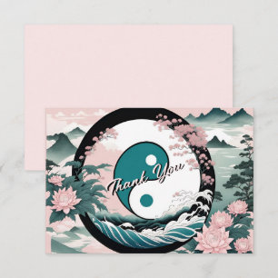 Yin Yang, Blommigt Mountain Tack Kort