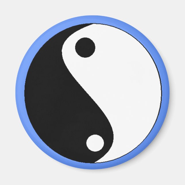 YIN-YANG Blue-magnet - Anpassad Magnet (Framsidan)
