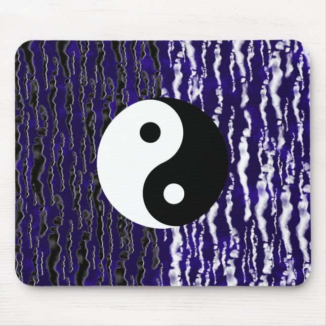 Yin Yang Blue Tranquilitet Zen Energy Musmatta (Framsidan)