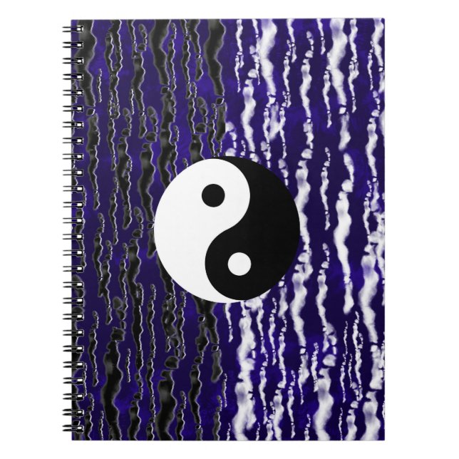Yin Yang Blue Tranquility Zen Energy Dream Journal Anteckningsbok (Framsidan)