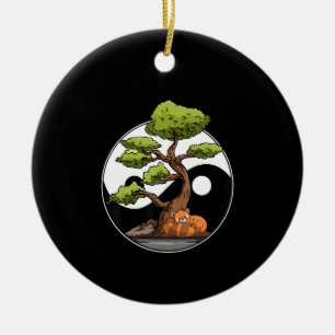 Yin Yang Bonsai Tao Taoism Andlig Zen Meditate Julgransprydnad Keramik