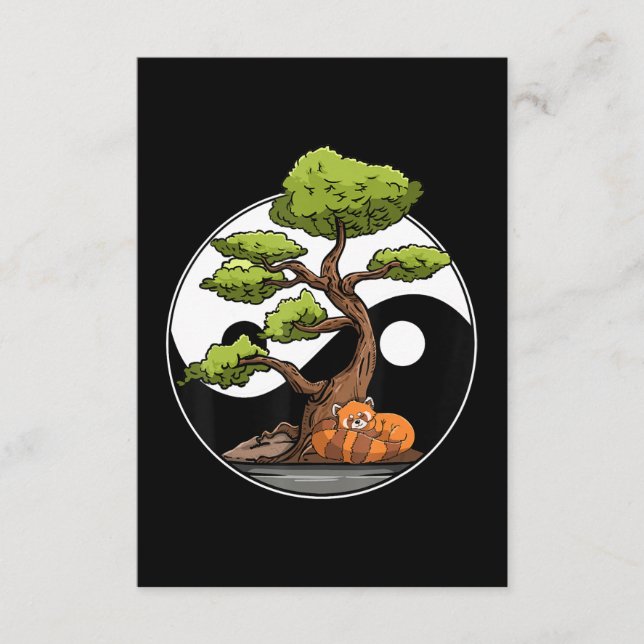 Yin Yang Bonsai Tao Taoism Andlig Zen Meditate Tilläggskort (Framsida)