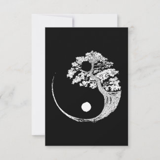 Yin Yang Bonsai Träd japansk buddhist Zen OSA Kort