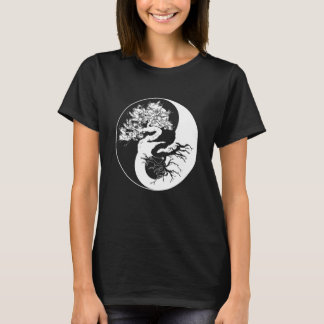 Yin Yang Bonsai Träd japansk buddhist Zen T Shirt