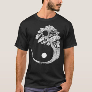 Yin Yang Bonsai Träd japansk buddhist Zen T Shirt