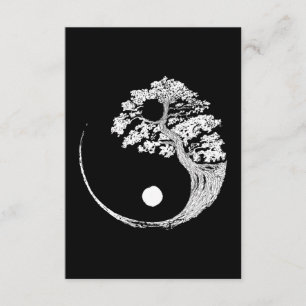 Yin Yang Bonsai Träd japansk buddhist Zen Tilläggskort
