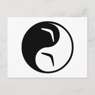 Yin Yang Boomerang Vykort