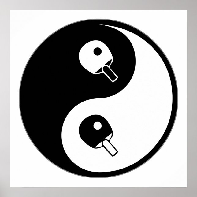 Yin Yang Bord Tennis Poster (Framsidan)