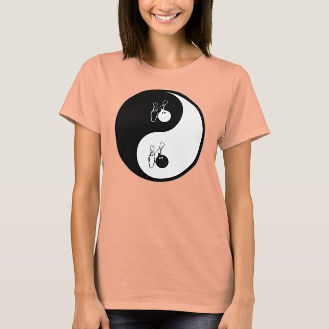 Yin Yang Bowling Tee Shirt (Framsida)