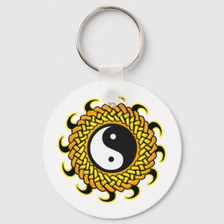 Yin Yang Braided Sol Nyckelring