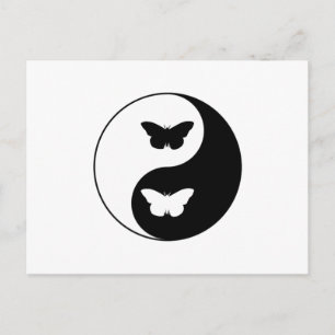 Yin Yang Butterfly Vykort