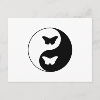 Yin Yang Butterfly Vykort