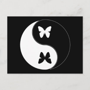 Yin Yang Butterfly Vykort