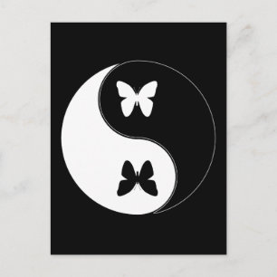 Yin Yang Butterfly Vykort