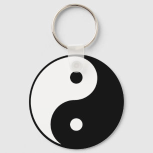Yin Yang Button Keychain Nyckelring