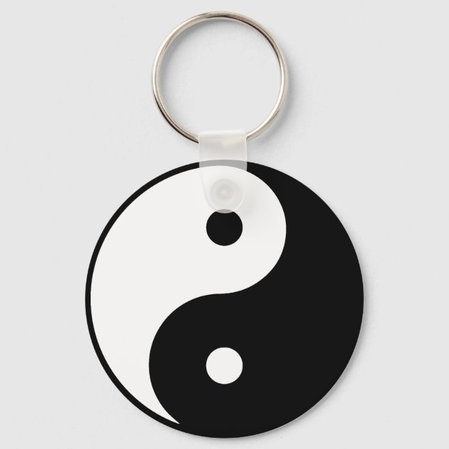 Yin Yang Button Keychain Nyckelring (Framsida)