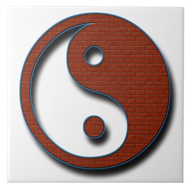 Yin Yang by Shirley Taylor Kakelplatta (Framsidan)