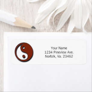 Yin Yang by Shirley Taylor Returadress Etikett