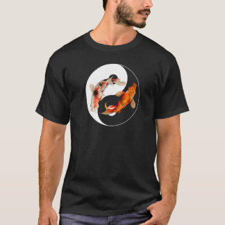 Yin Yang Carp Balance Taijitu Japanska Nishikigoi T Shirt