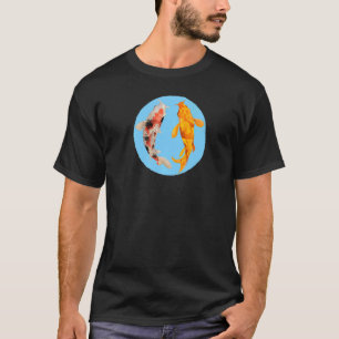 Yin Yang Carp Balance Taijitu Japanska Nishikigoi T Shirt