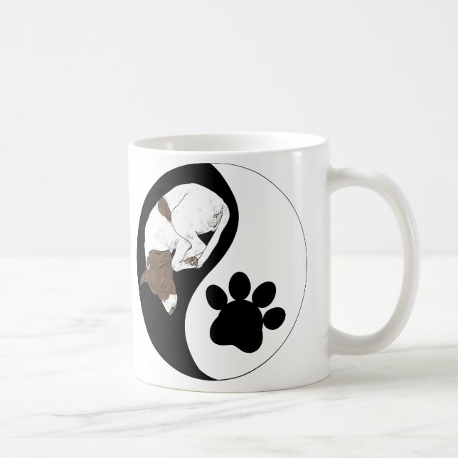 Yin Yang Cat and Hund - Harmony Pet Design Kaffemugg (Höger)