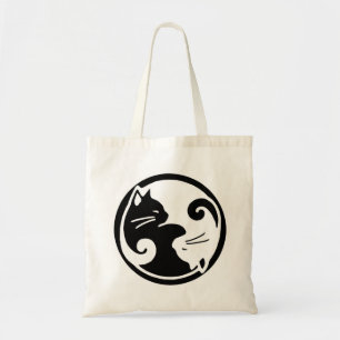 Yin Yang Cat Budget Tote Bag Tygkasse