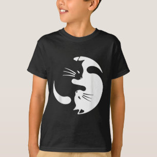 Yin Yang Cat Symbol Cute Black and White Cat T Shirt