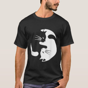 Yin Yang Cat Symbol Cute Black and White Cat T Shirt