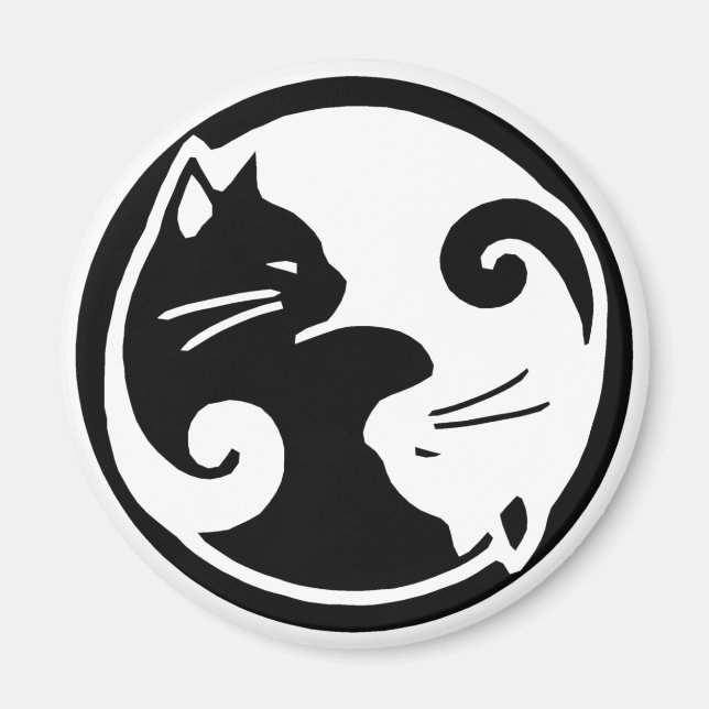 Yin Yang Cats Magnet (Framsidan)