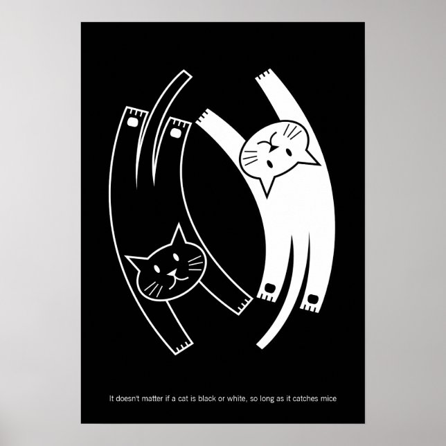 Yin & Yang Cats Poster (engelska) (Framsidan)