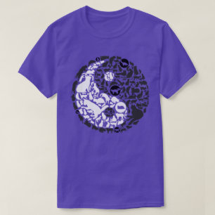Yin Yang Cats, svart, vit, fryst T Shirt