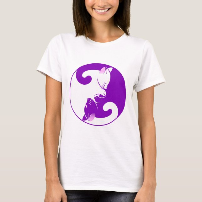 Yin Yang Cats T Shirt (Framsida)