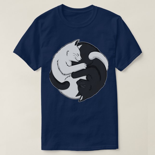 Yin Yang Cats T Shirt (Design framsida)
