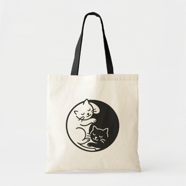 Yin Yang Cats Tygkasse (Framsidan)