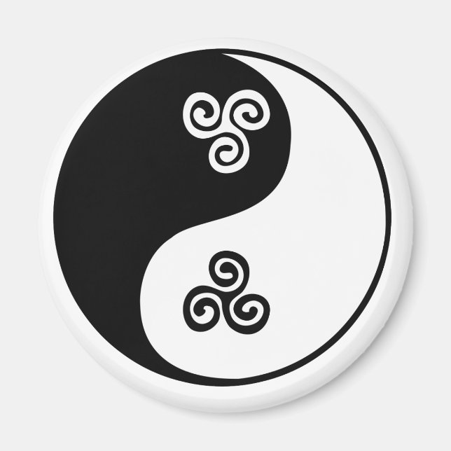 Yin Yang Celtic Tri Spiral Magnet (Framsidan)