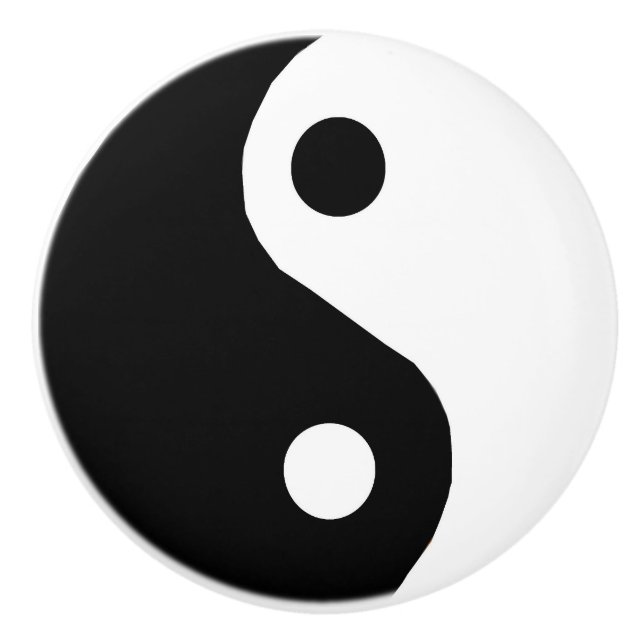 Yin-Yang Ceramic Knob Drawer Knopp (Framsidan)
