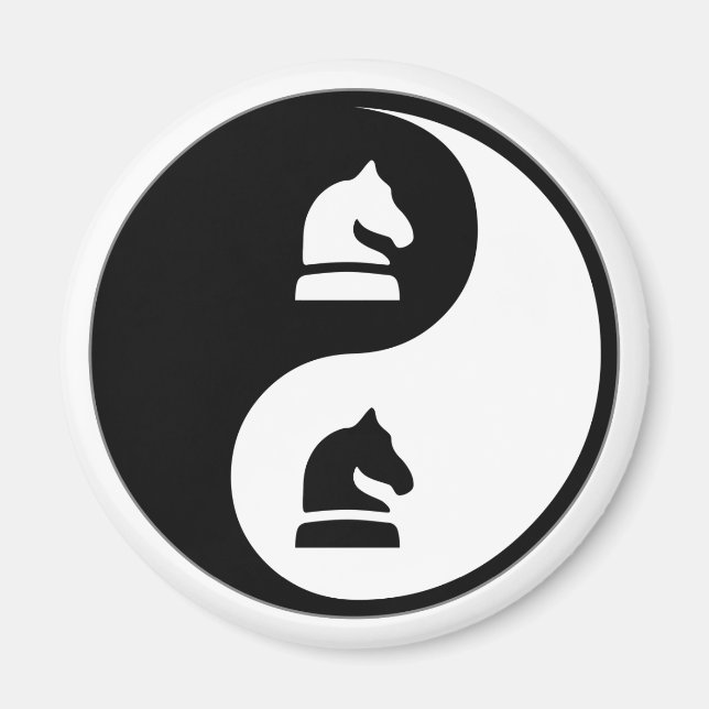 Yin Yang Chess Magnet (Framsidan)