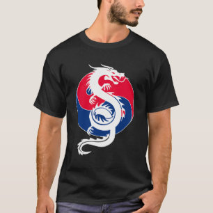Yin Yang Chinese Dragon Martial Arts Practice T Shirt