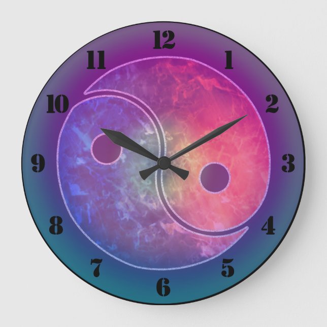 Yin Yang Clock Stor Klocka (Framsida)