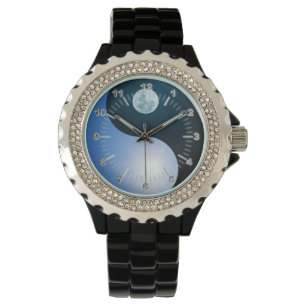 Yin yang dag natt armbandsur