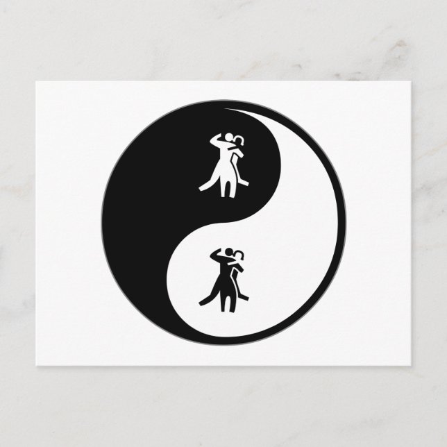 Yin Yang Dance Vykort (Framsida)