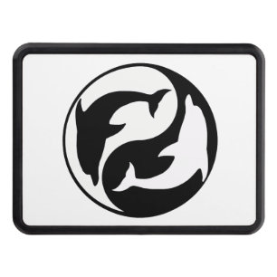 Yin Yang Dauphins Trailer Hitch Cover Dragkroksskydd