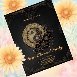 Yin yang den symbol som representerar balans vykort