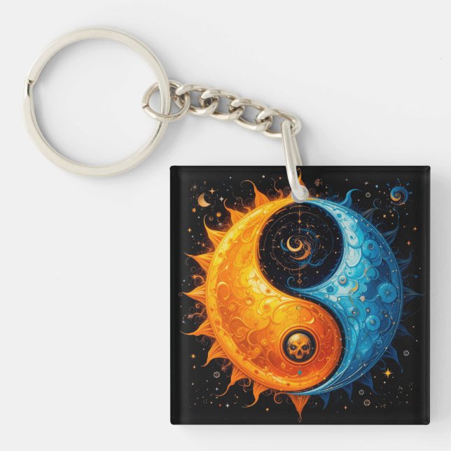 Yin Yang-design som representerar sol och måne (Framsidan)